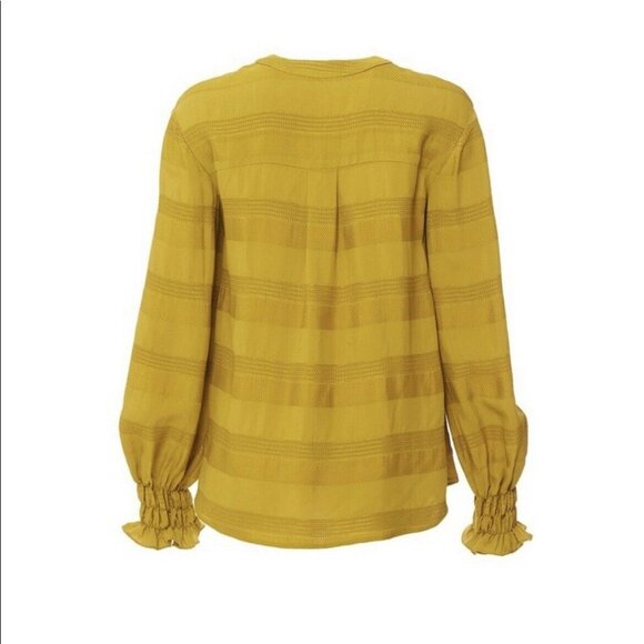 Becken Chartreuse Yellow Embroidered Blouse - Picture 2 of 8